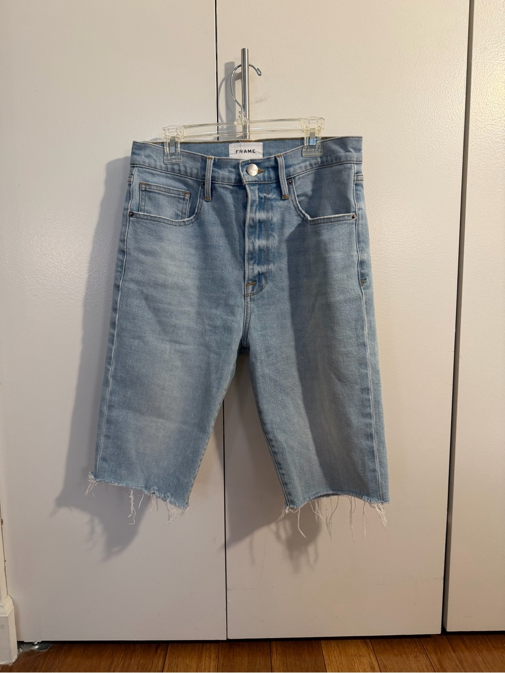 FRAME Light Blue Jean Shorts